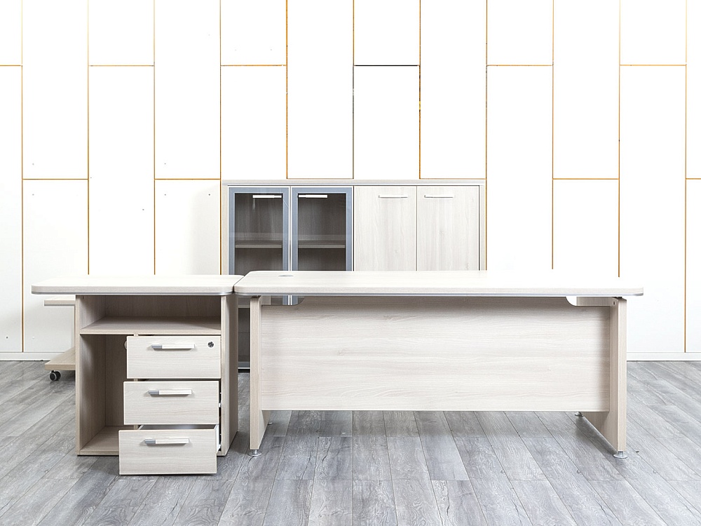 Кабинет руководителя  1 800х950х760 ЛДСП Дуб молочный Focus Director  (КРВ-21064)