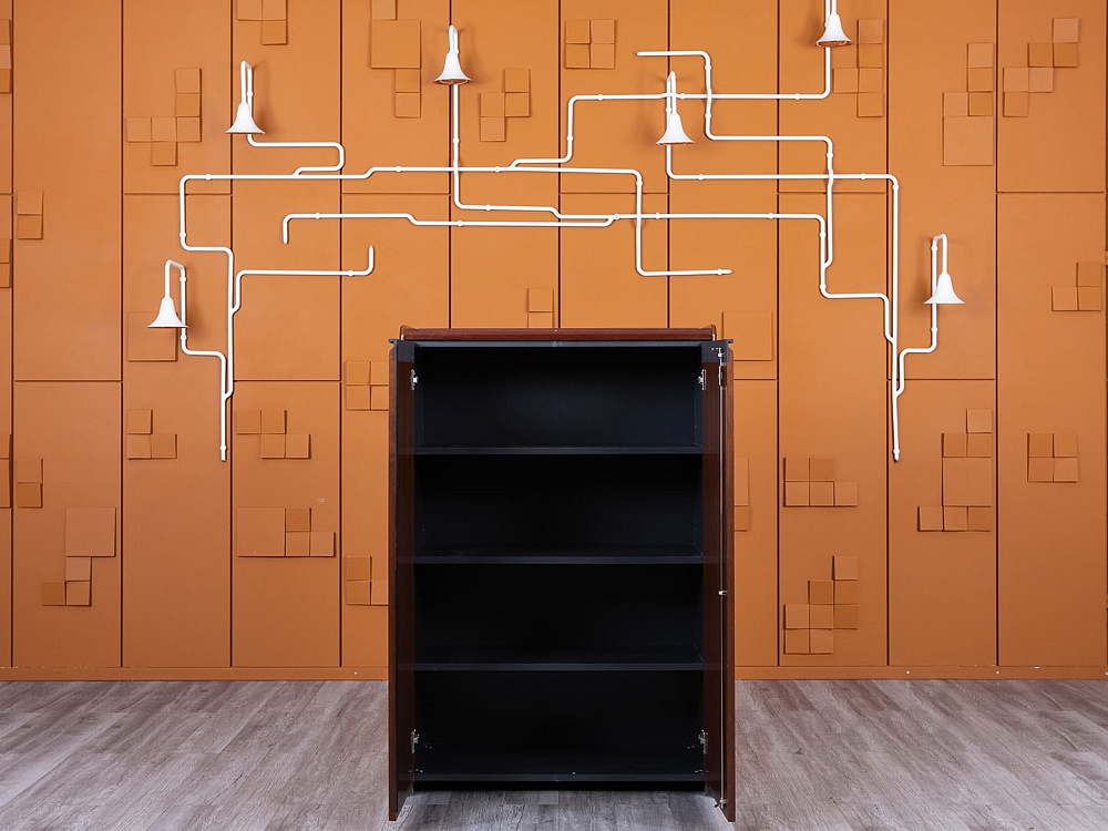 Шкаф для документов ORA 930х460х1 380 Шпон Вишня   (ШД2ДШ-27065)