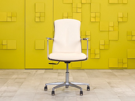 Офисное кресло руководителя на колесах Codutti Кожа Бежевый; Коричневый Италия_КРКБ-09021