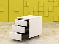 Офисная тумба выкатная Steelcase Металл Белый Франция  ТВ3ЯБ-12026
