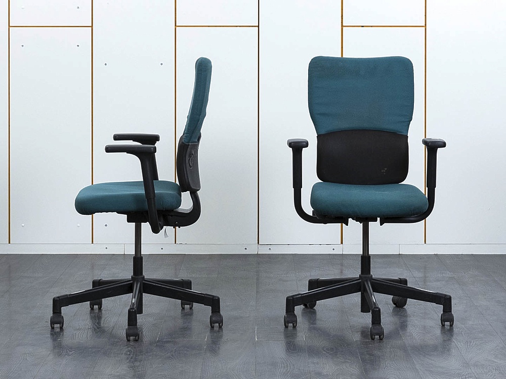 Офисное кресло руководителя  SteelCase Ткань Зеленый   (КРТЗ-20121)