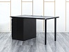 Комплект офисной мебели стол с тумбой IKEA 1 400х800х760 ЛДСП Черный   (СППЧКл-04064)