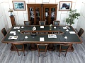 Офисный стол для переговоров Art&amp;amp;Moble 3 860х1 860х760 Массив Орех   (СГПЗ1к-19024)