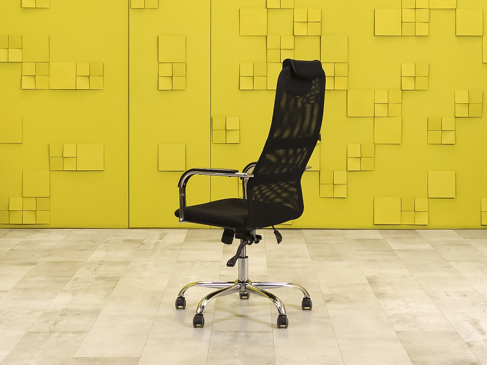 Офисное кресло руководителя на колесах Ткань Чёрный  КРТЧ4-26036