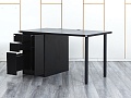 Комплект офисной мебели стол с тумбой IKEA 1 400х800х760 ЛДСП Черный   (СППЧКл-04064)