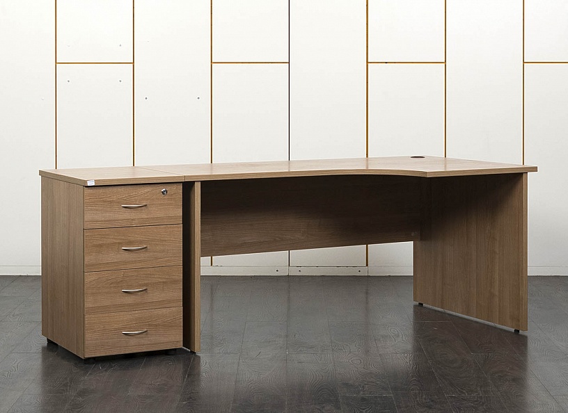 Комплект офисной мебели стол с тумбой  1 600х900х750 ЛДСП Зебрано   (СПУЗКп-10061)