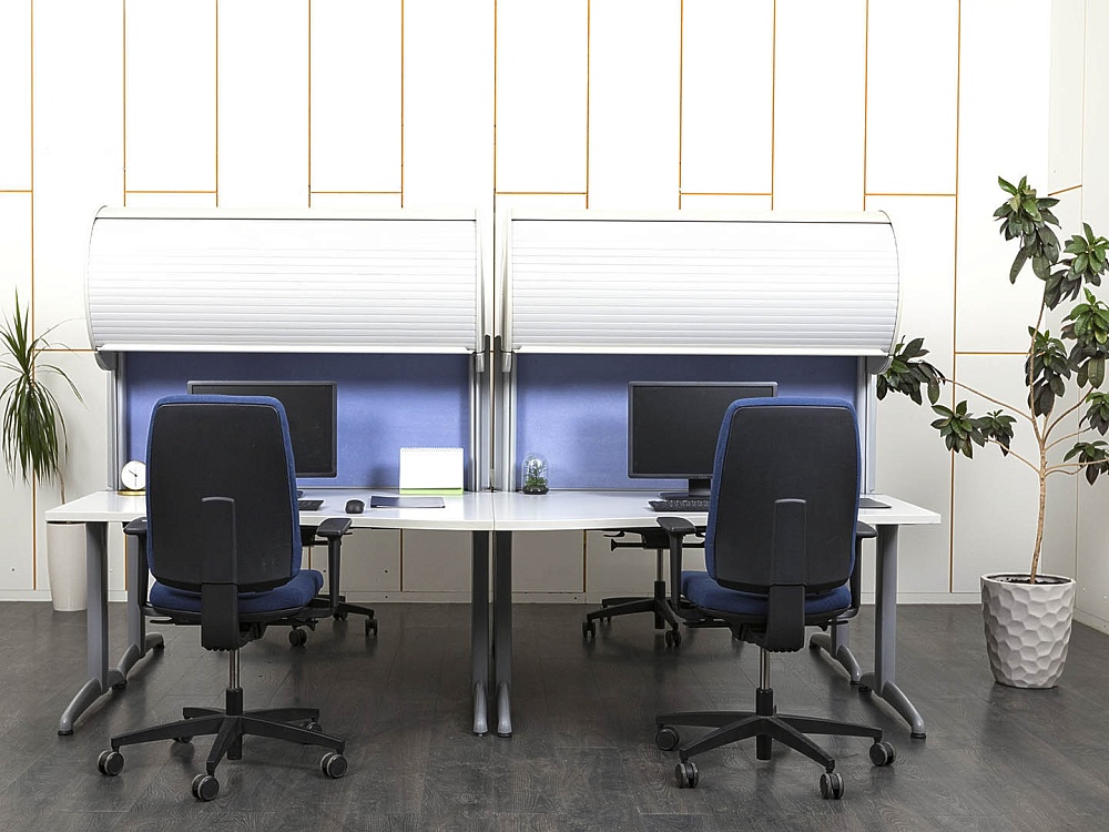 Комплект офисной мебели SteelCase 2 800х1 600х1 720 ЛДСП Серый   (КОМС-29071)