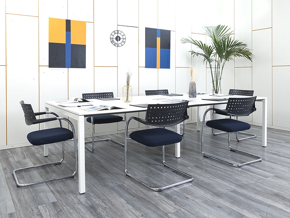 Офисный стол для переговоров Techo 2 800х1 400х750 ЛДСП Белый   (СГПБ1-08074)