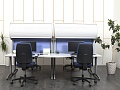 Комплект офисной мебели SteelCase 2 800х1 600х1 720 ЛДСП Серый   (КОМС-29071)