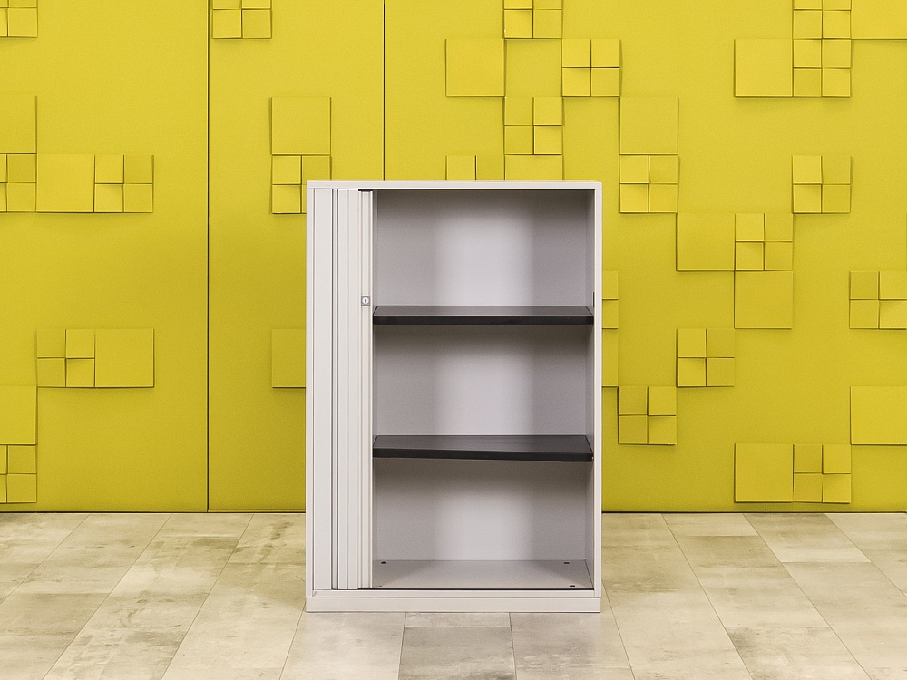 Шкаф для документов офисный  Steelcase ЛДСП Серый Франция  ШД1ДС2-27046