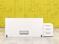 Комплект офисной мебели стол с тумбой  Steelcase ЛДСП Белый Франция  СППБТ-04026