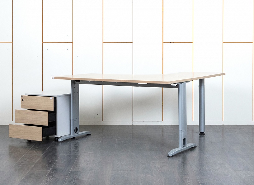 Комплект офисной мебели стол с тумбой Ultom 1 600х1 600х800 ЛДСП Зебрано   (СПУЗК-23090)