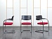 Конференц кресло для переговорной  Красный Ткань VITRA   (УДТК-07120)