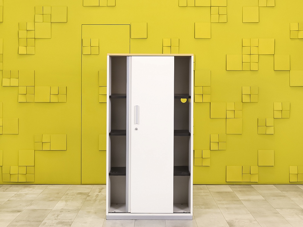 Шкаф для документов офисный Steelcase ЛДСП Белый Германия  ШД2ДБ4-30016