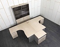 Купить Комплект офисной мебели стол с тумбой  3 260х1 200х750 ЛДСП Зебрано   (КОМЗ1-27041)