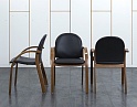 Купить Конференц кресло для переговорной  Черный Дерево/кожзам    (УНКЧ1-14012)