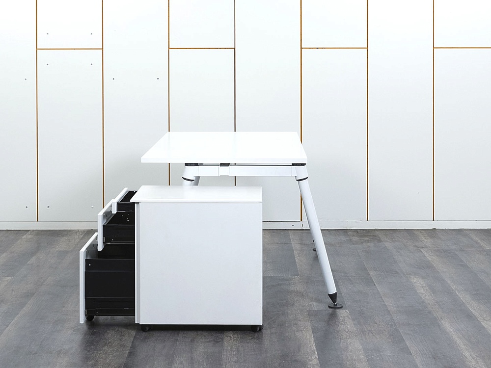Комплект офисной мебели стол с тумбой Herman Miller 1 400х800х730 ЛДСП Белый   (СППБК-13112)