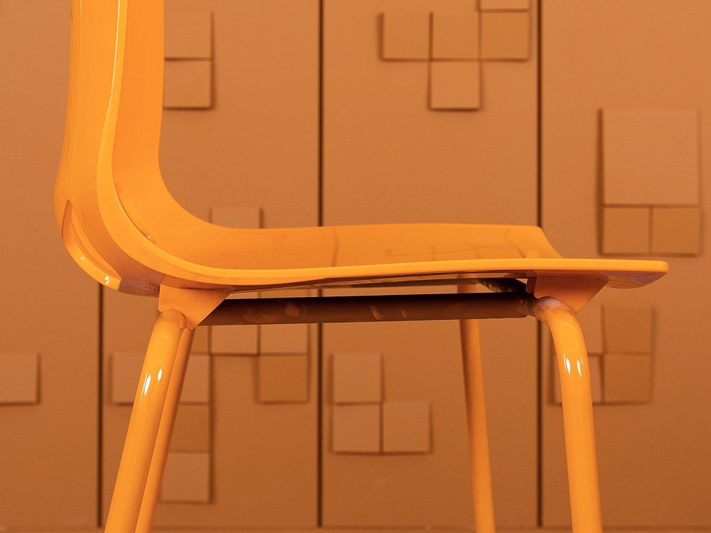 Барный стул  Пластик Оранжевый   (УНПО1-20025)