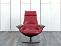 Мягкое кресло SteelCase Кожа Красный Massaud Lounge Chair  (КНКК-14045)
