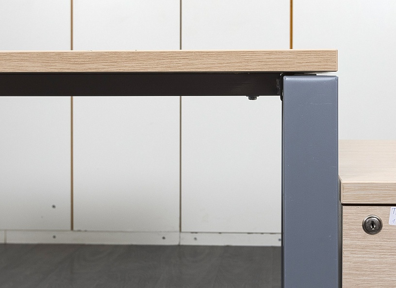 Комплект офисной мебели стол с тумбой  1 400х800х750 ЛДСП Зебрано   (СППЗК-19081)