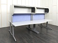 Комплект офисной мебели SteelCase 2 800х1 600х1 720 ЛДСП Серый   (КОМС-29071)