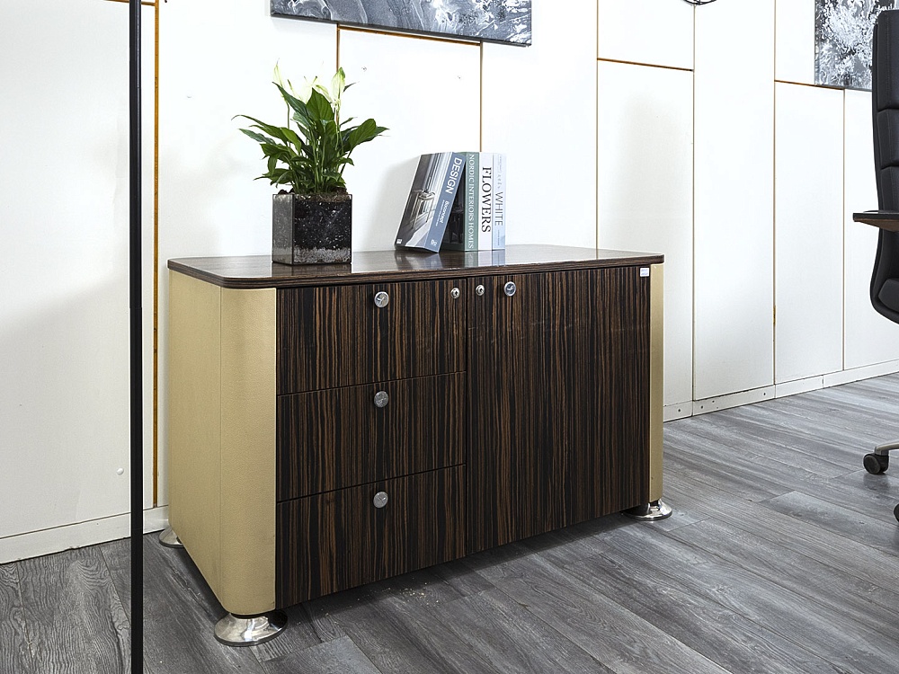 Кабинет руководителя Tecnoarredo 2 000х920х760 Шпон Зебрано Venus  (КРЗ1-09024)