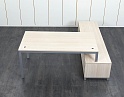 Купить Комплект офисной мебели стол с тумбой  1 600х2 030х750 ЛДСП Зебрано   (СПУЗК2-13101)