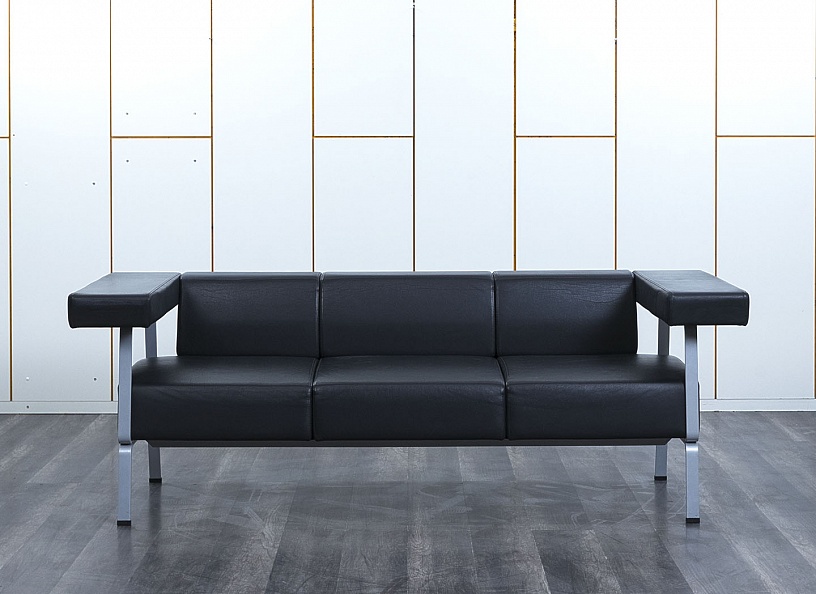 Офисный диван Bene Кожа Черный Coffice Linear  (ДНКЧ-30053)