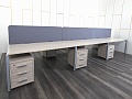 Комплект офисной мебели  4 860х1 630х750 ЛДСП Зебрано   (КОМЗ2-28062)