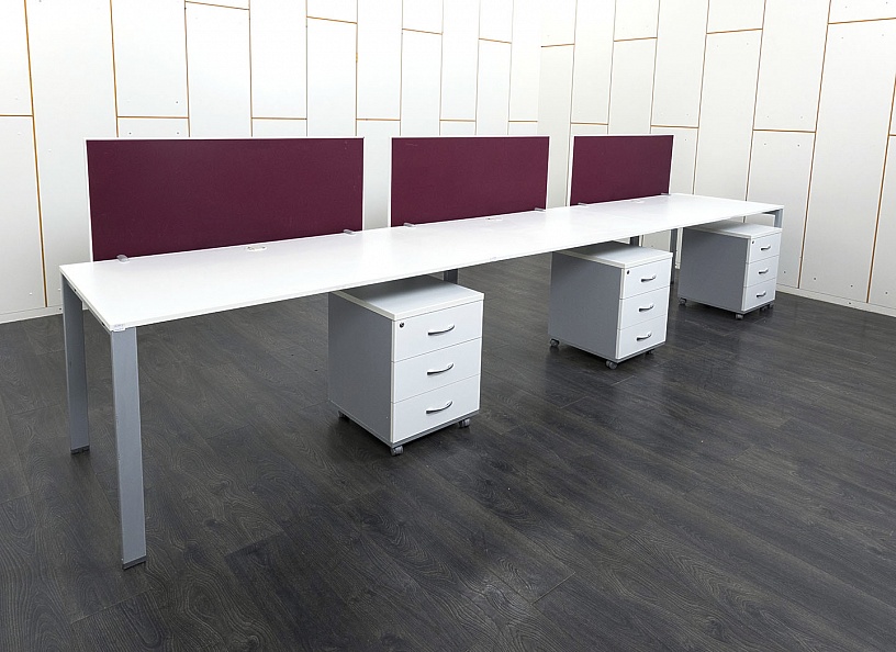 Комплект офисной мебели  4 200х800х750 ЛДСП Белый   (КОМБ2-02091)