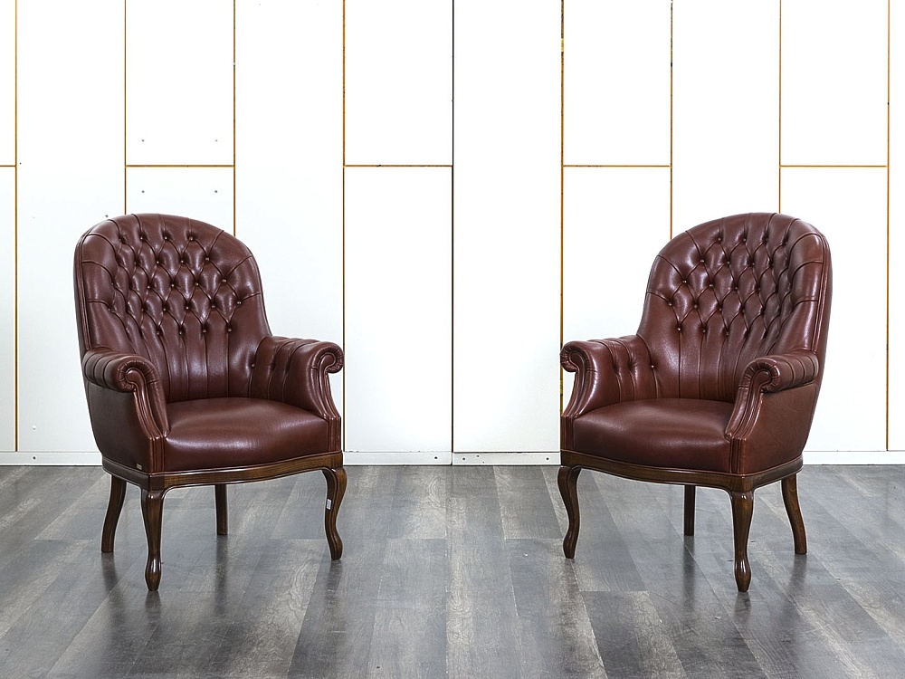 Комплект из 2-х мягких кресел Mascheroni Кожа Коричневый Executive base  (КНККк-01083)