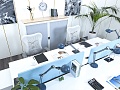 Комплект офисной мебели Herman Miller 2 800х1 630х750 ЛДСП Белый   (КОМБ1-30033)