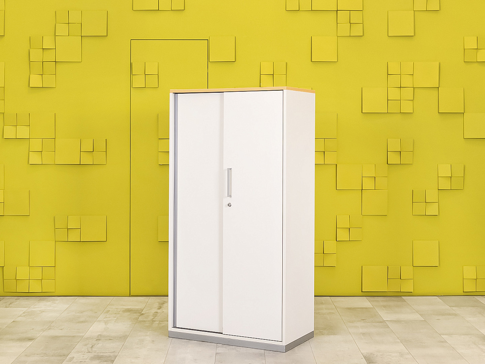Шкаф для документов офисный Steelcase ЛДСП Белый Германия  ШД2ДБ4-30016