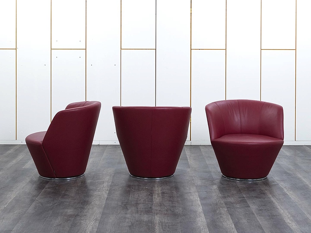 Мягкое кресло Walter Knoll Кожа Красный   (Комплект из 3-х мягких кресел ККККК-13112)