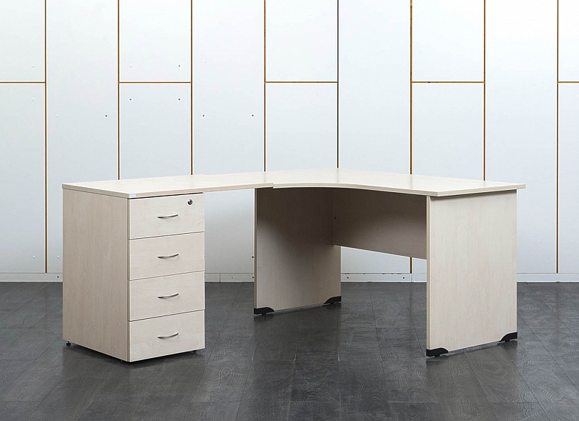Комплект офисной мебели стол с тумбой  1 400х1 700х750 ЛДСП Клен   (СПУВКл-12101)