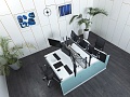 Комплект офисной мебели Technology Desking 2 050х1 330х720 ЛДСП Серый   (КОМС-01101)
