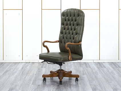 Офисное кресло руководителя  Mascheroni Кожа Зеленый America  (КРКЗ-10103)