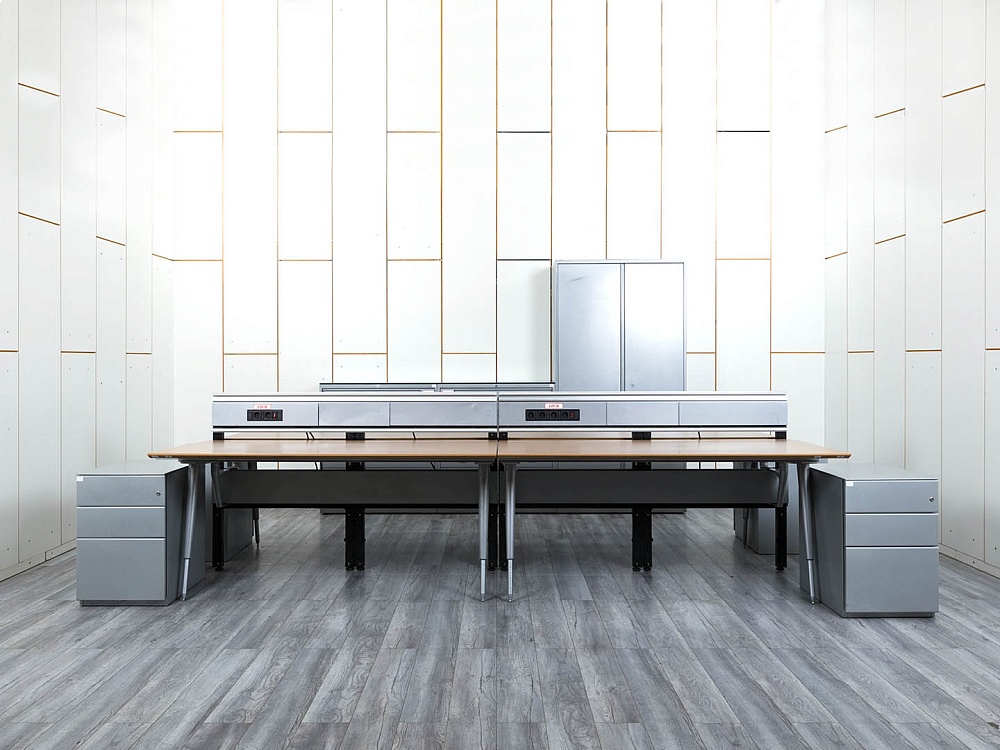 Комплект офисной мебели Herman Miller 3 200х1 800х1 000 ЛДСП Орех   (КОМХ-17082)