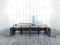 Комплект офисной мебели Herman Miller 3 200х1 800х1 000 ЛДСП Орех   (КОМХ-17082)