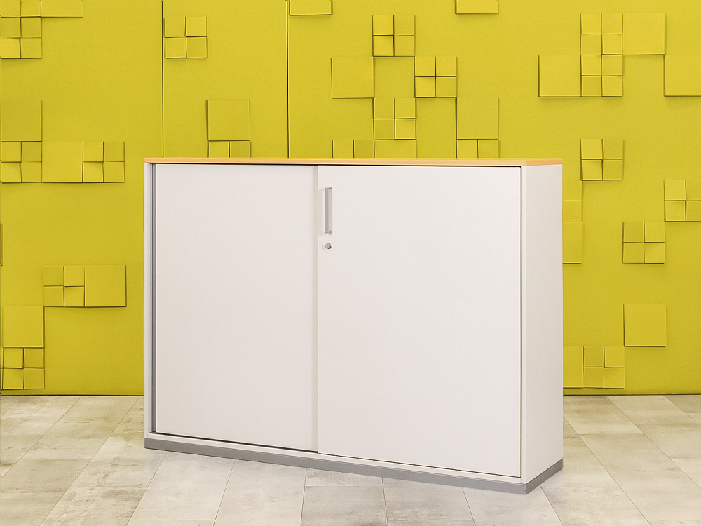 Шкаф для документов офисный Steelcase ЛДСП Белый Германия  ШД2ДБ-30016