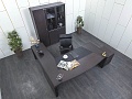 Кабинет руководителя EUR/QUARANTA  2 300х2 200х750 Шпон Венге   (КРЕ-28121)