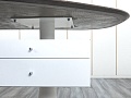 Стол для руководителя CATTELAN ITALIA 2 600х2 300х750 Мрамор Коричневый Piero De Longh  (СРОК-17094)