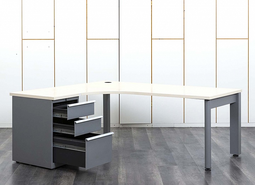 Комплект офисной мебели стол с тумбой Bene 1 830х1 625х720 ЛДСП Бук   (СПУВКл-09112)