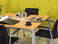 Офисный стол для переговоров Steelcase ЛДСП Ольха Франция  СГПЛ-04026