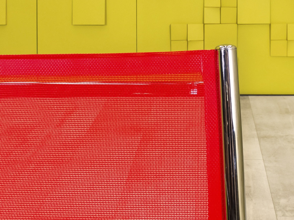 Конференц кресло для переговорной  Profoffice Сетка Красный Россия-Италия  КДТК-21045