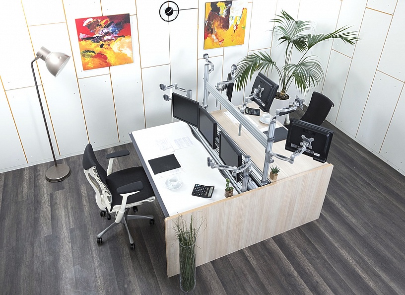 Комплект офисной мебели SBFI 1 530х1 930х730 ЛДСП Бук Back&back  (КОМВ-18042)