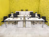 Комплект офисной мебели стол с тумбой  Steelcase ЛДСП Белый Франция  СППБТ-04026