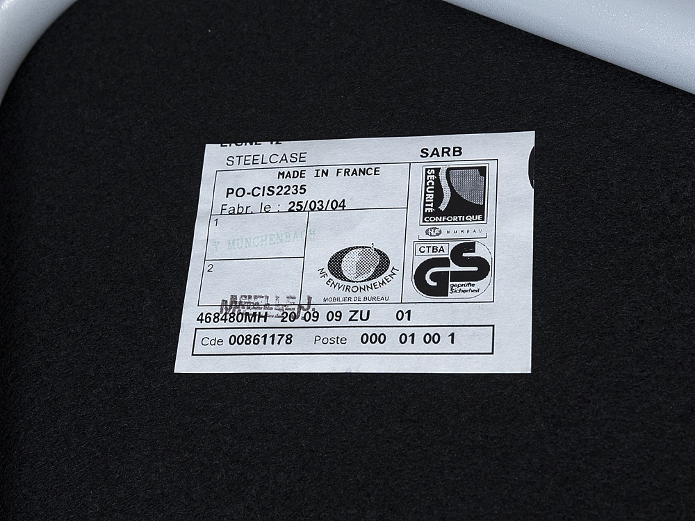 Конференц кресло для переговорной  Синий Ткань SteelCase   (УДТН-01074)