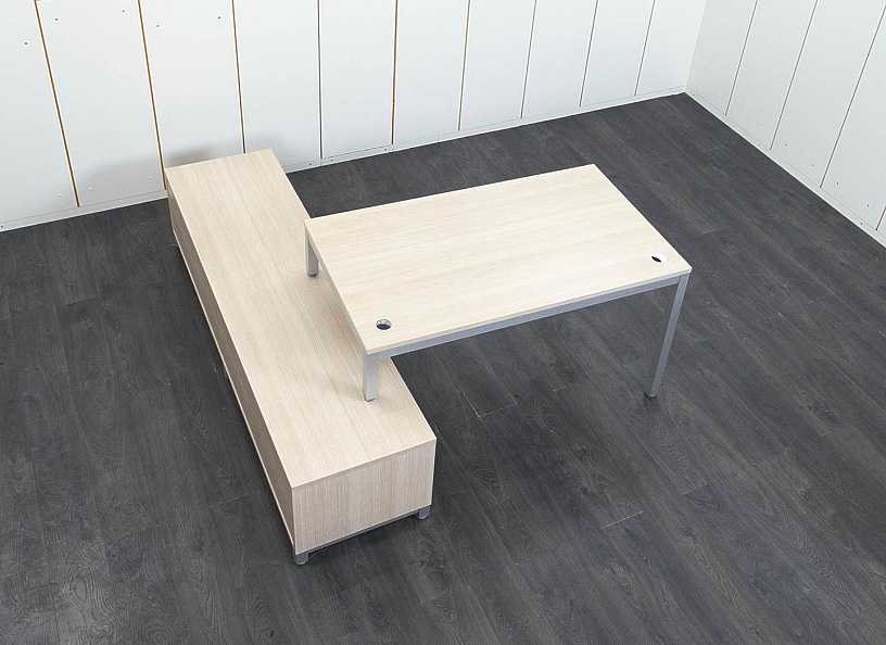 Комплект офисной мебели стол с тумбой  1 400х2 030х750 ЛДСП Зебрано   (СПУЗК-13101)