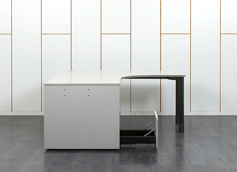 Комплект офисной мебели стол с тумбой Bene 1 600х1 600х750 ЛДСП Серый   (СПУСКл-18081)